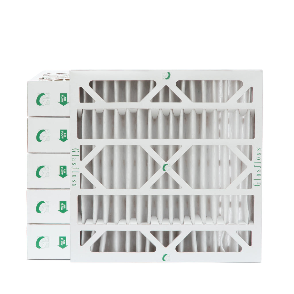 6 Pack of 20x20x4  10 Pleated 4" Inch Air Filters by Glasfloss. Actual Size: 19-1/2 x 19-1/2 x 3-3/4