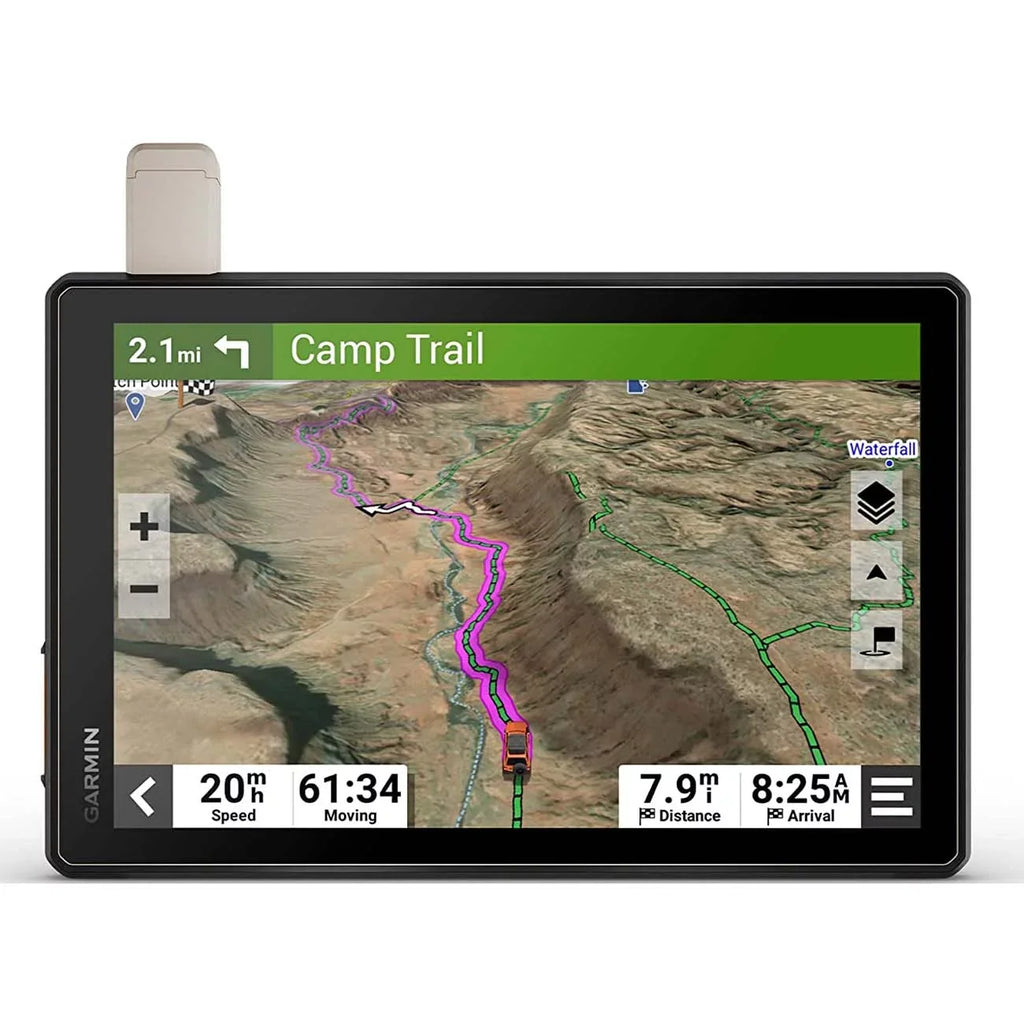 Garmin 010-02509-00 Tread  Overland Edition 10" All-Terrain  Navigator Bundle with Deco Gear Power Bank 8000 mAh Digital Display + Wagan  Brite-Nite Dome Lantern Flashlight