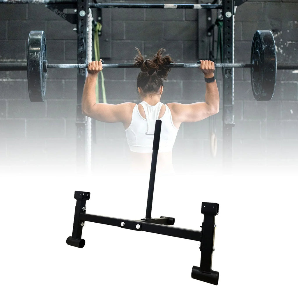 funtasica Deadlift Barbell Stand Compact Gym Equipment for Workout Sport Weight Plates