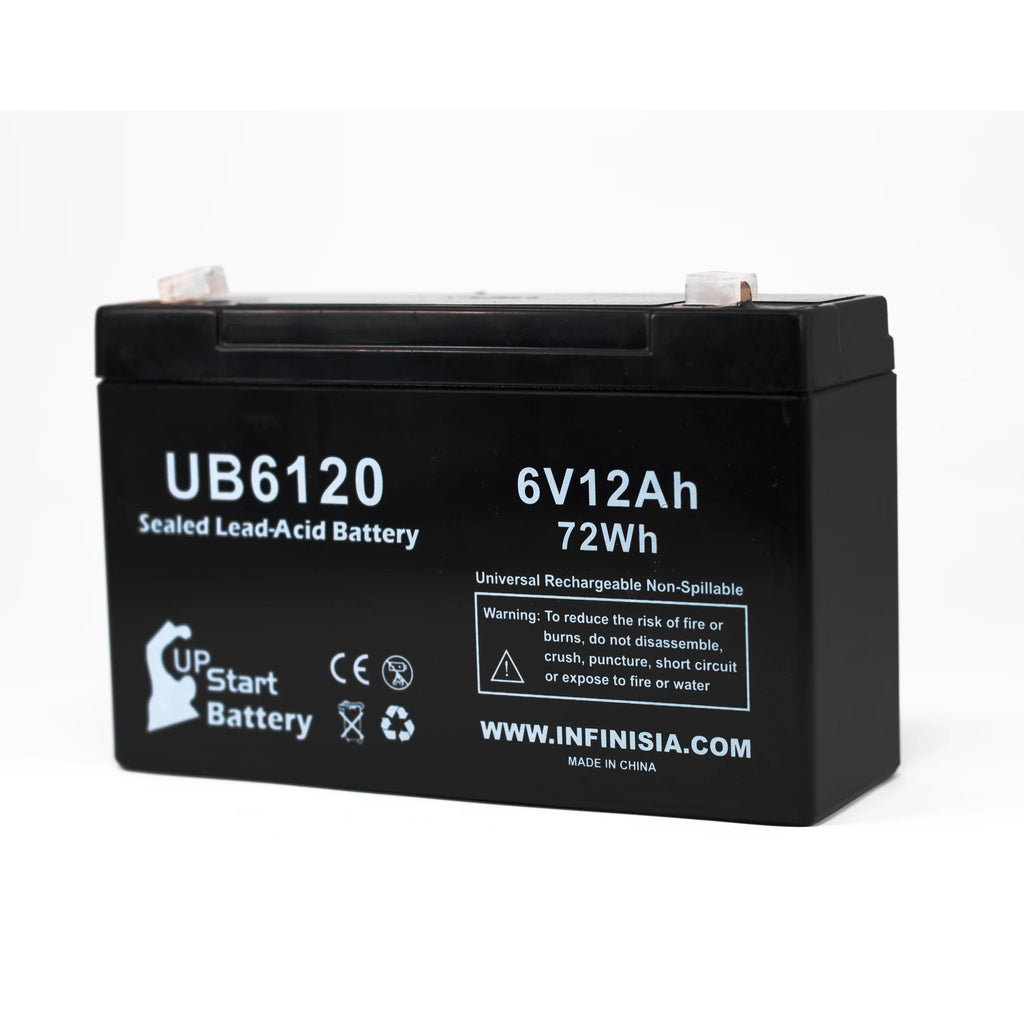 3x Pack - Compatible Tripp-Lite 850 Battery - Replacement  Universal Sealed Lead Acid Battery (6V, 12Ah, 12000mAh,  Terminal, , ) - Includes 6  to  Terminal Adapters