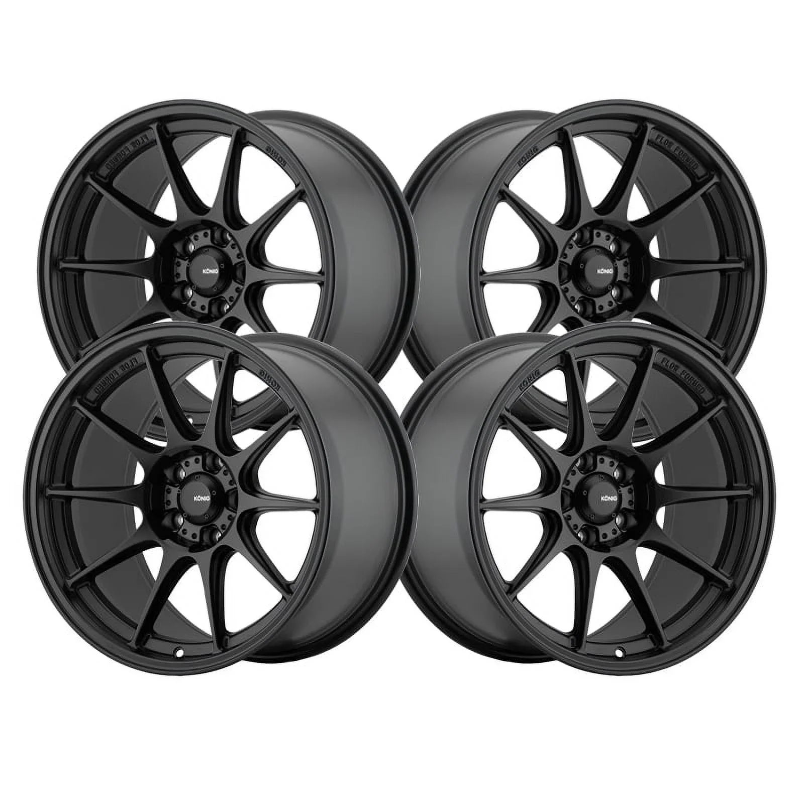 Konig 57B Dekagram 16x8 4x108 +40et Semi-Matte Black Wheel