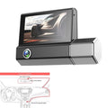 Car  Dash Cam Front And Inside And Rear Camera Video Recorder Dual Lens