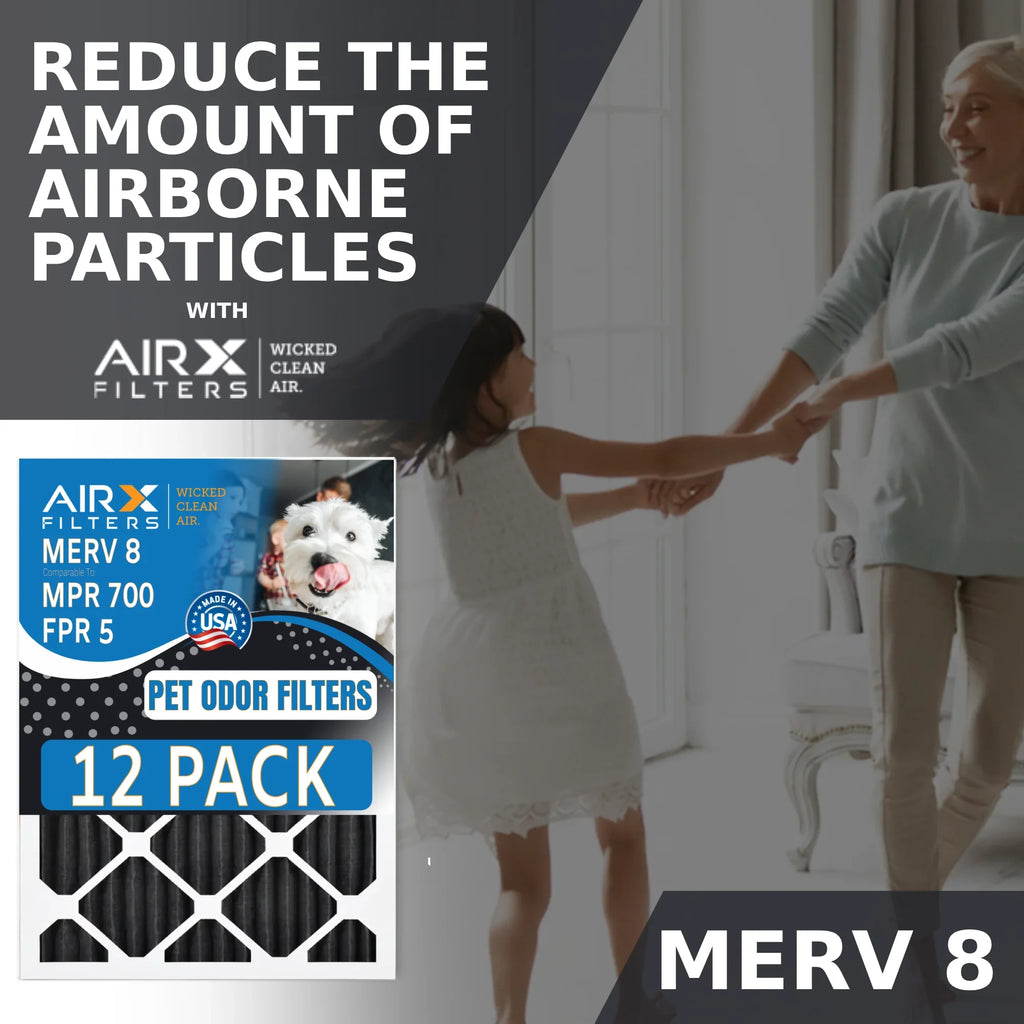 14x14x1 Air Filter  8 Rating, 12 Pack of Furnace Filters Comparable to  700,  5, Pet Odor Retention Filters - Made in  by     .