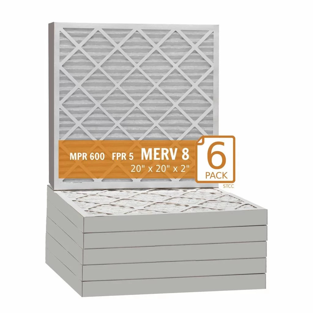 20x20x2 Purolator / Air Guard Pleated Air Filter -  8 (6 Pack)