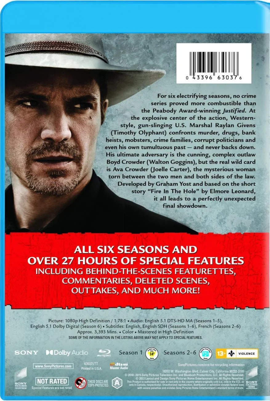 Justified: The Complete Series (Blu-ray), Sony Pictures, Drama