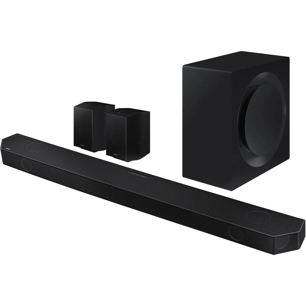 Restored Samsung - -/ 11.1.4ch Soundbar with Wireless Dolby Atmos / : and Rear Speakers - Black [Manufacturer Refurbished]
