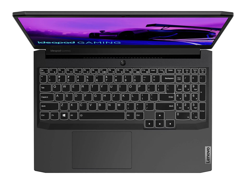 Lenovo IdeaPad Gaming 3 15ACH6 82K2 - 180-degree hinge design -  Ryzen 7 - 5800H / up to 4.4 GHz - Win 10 Home 64-bit -   3050  - 16   - 512   NVMe - 15.6"  1920 x 1080 (Full ) @ 120 Hz - 802.11a/b/g/n/ac/ax - shadow black - kb