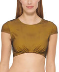$78 Dkny Womens Cropped Mesh Overlay Bikini Top Yellow Size Small