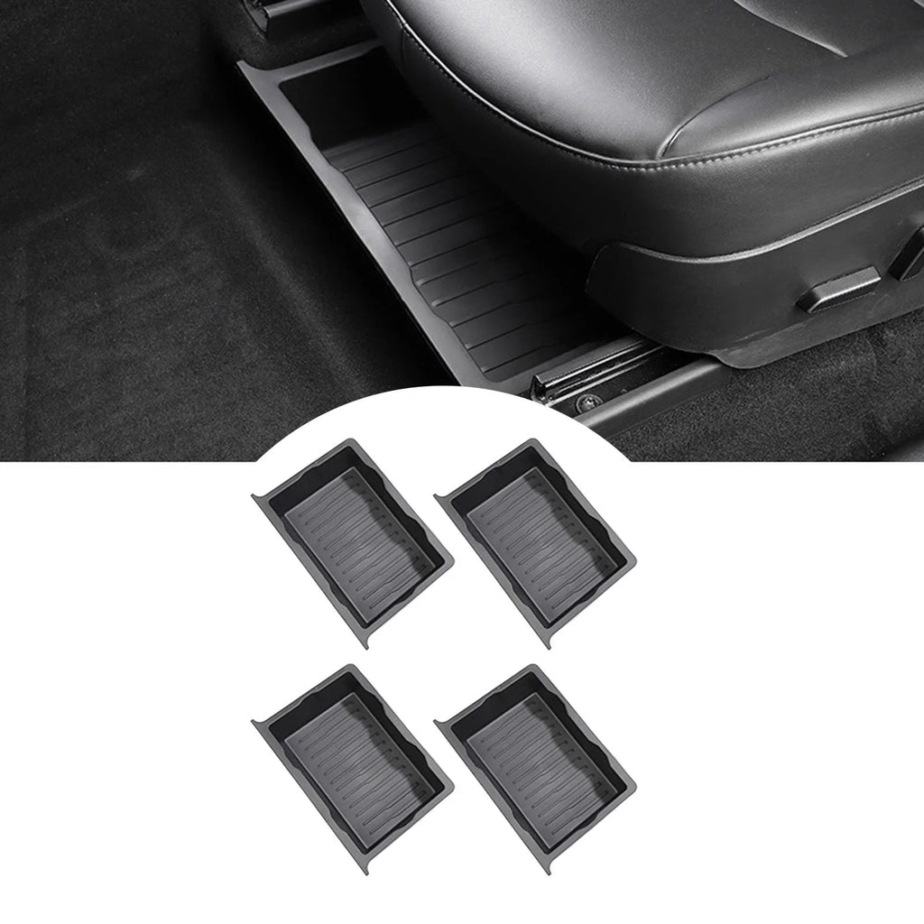 under Seat Storage Box Hidden Tray Durable Underseat Organizer Tray for Model