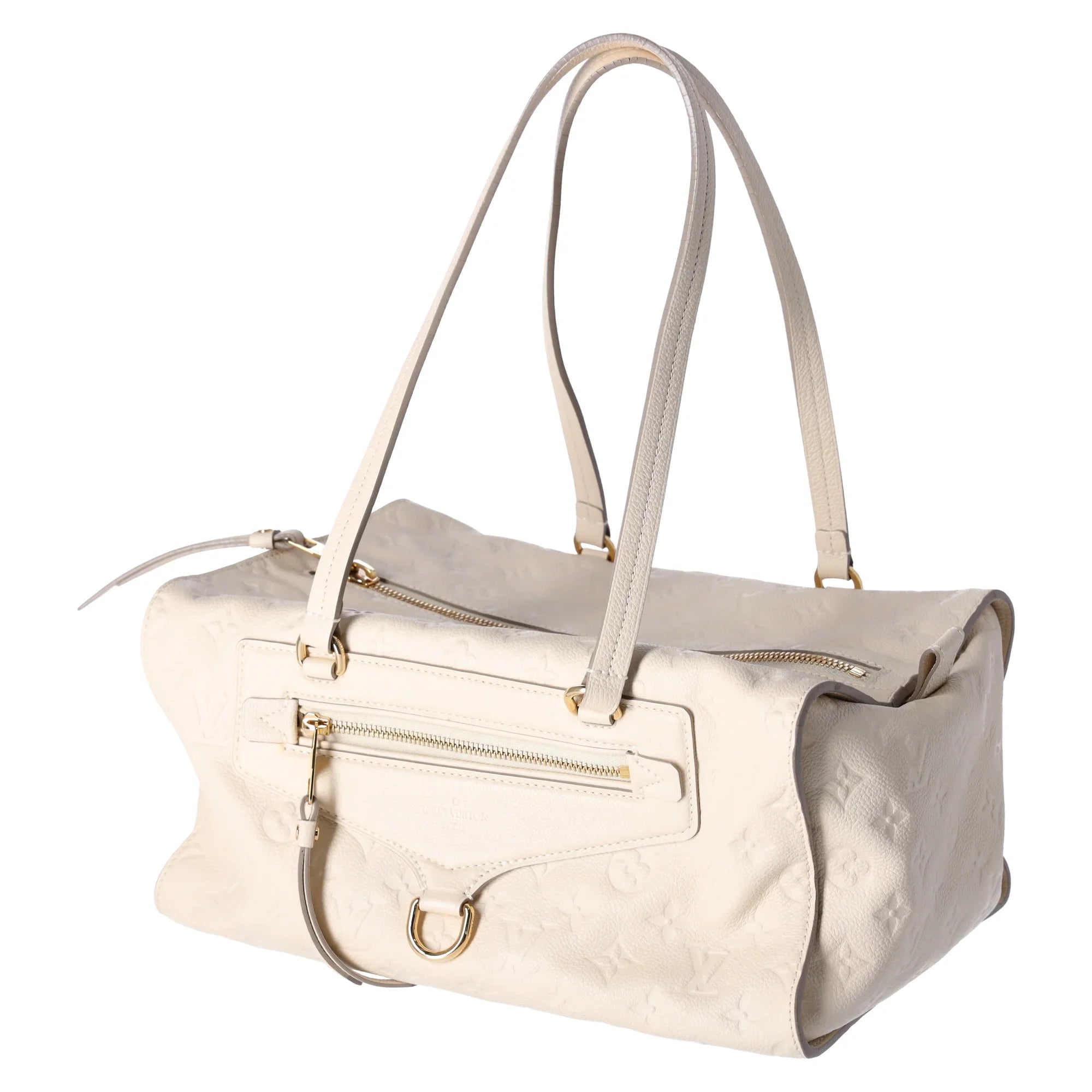 Louis Vuitton Inspiree  Beige Monogram Empreinte Leather Shoulder Bag Tote