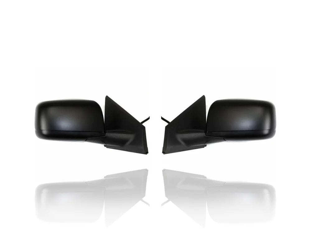 Door Mirror Cooling Direct For/Fit 08-15 Nissan Rogue  Premium/ Electric, Heated, Without Side Camera, Primed, With Cover, Black - Pair, Left Driver+Right Passenger Set 96301JM200, 96302JM200