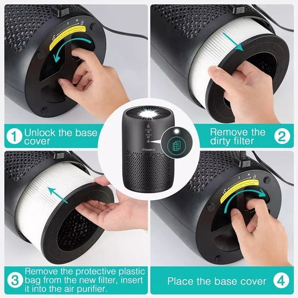 HiSmartLife Air Purifier for Home Large Room 861 sq ft,   Filter Air Cleaner for Bedroom Office