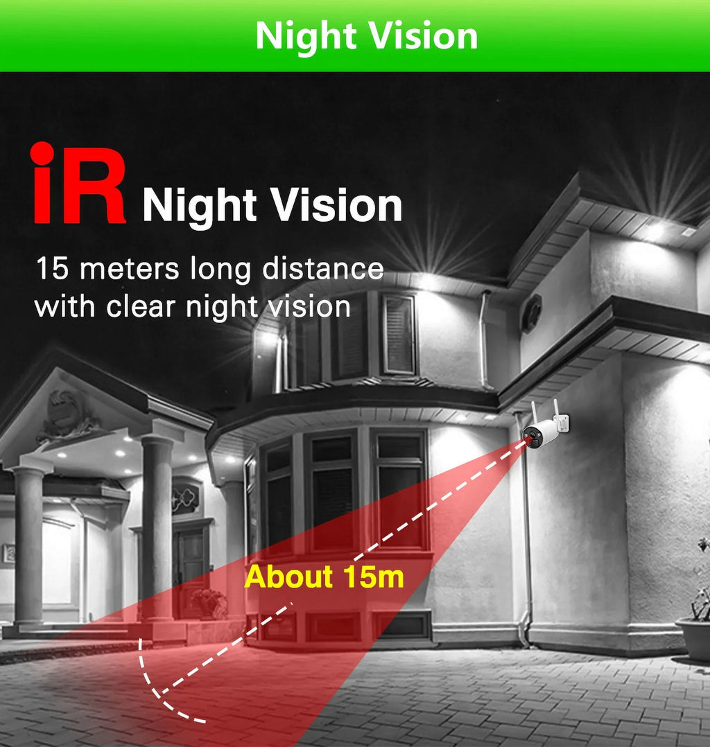 8CH WiFi  System 4Pcs 3MP Battery Camera , 4 Solar Panels ,  2.5inch  Wireless
