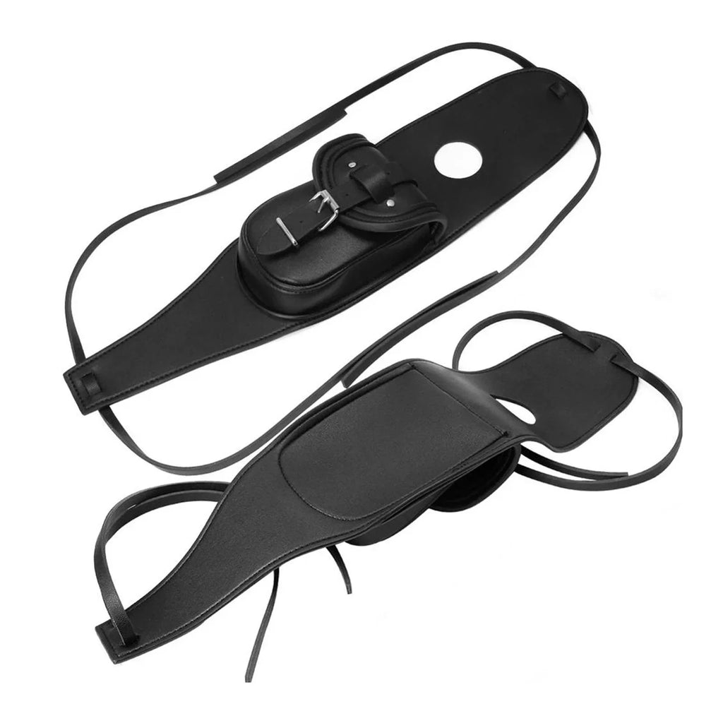 Fuel Tank Cover Bag Panel Cover Bag, Easy to Install ,Black Small and Portable Accessory Retro  Leather Console Center Pouch Tool Bag