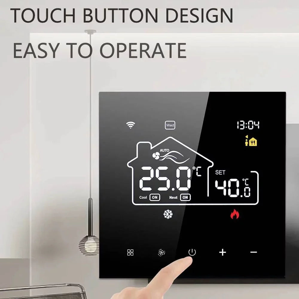 Docooler WiFi Indoor Thermostat for Central Air Conditioning Floor Heating Digital Display Mobile App Control