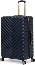 Kenneth Cole  Madison Square Lightweight Hardside Chevron Expandable Spinner Luggage, Navy, 28-Inch Checked 28-Inch Checked Navy