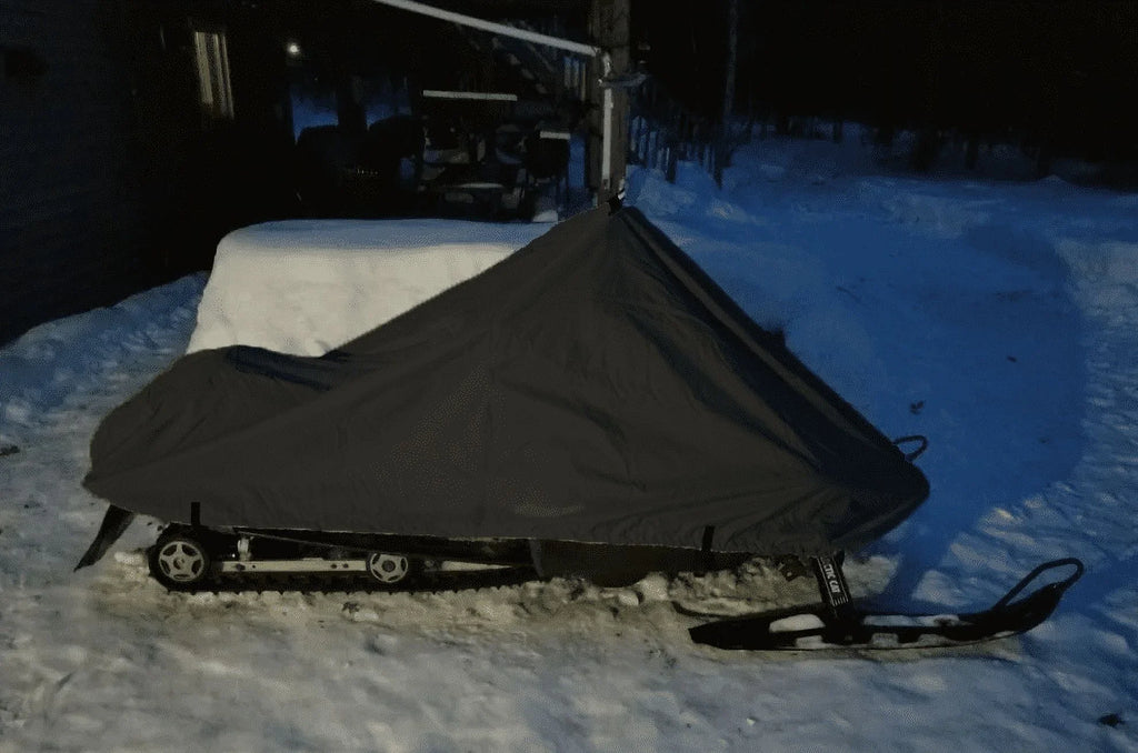 200 Denier Storage Snowmobile Cover Compatible for the 2013-2015 Ski Doo Bombardier Model   - 600 .. Snowmachine Sled. All Black.