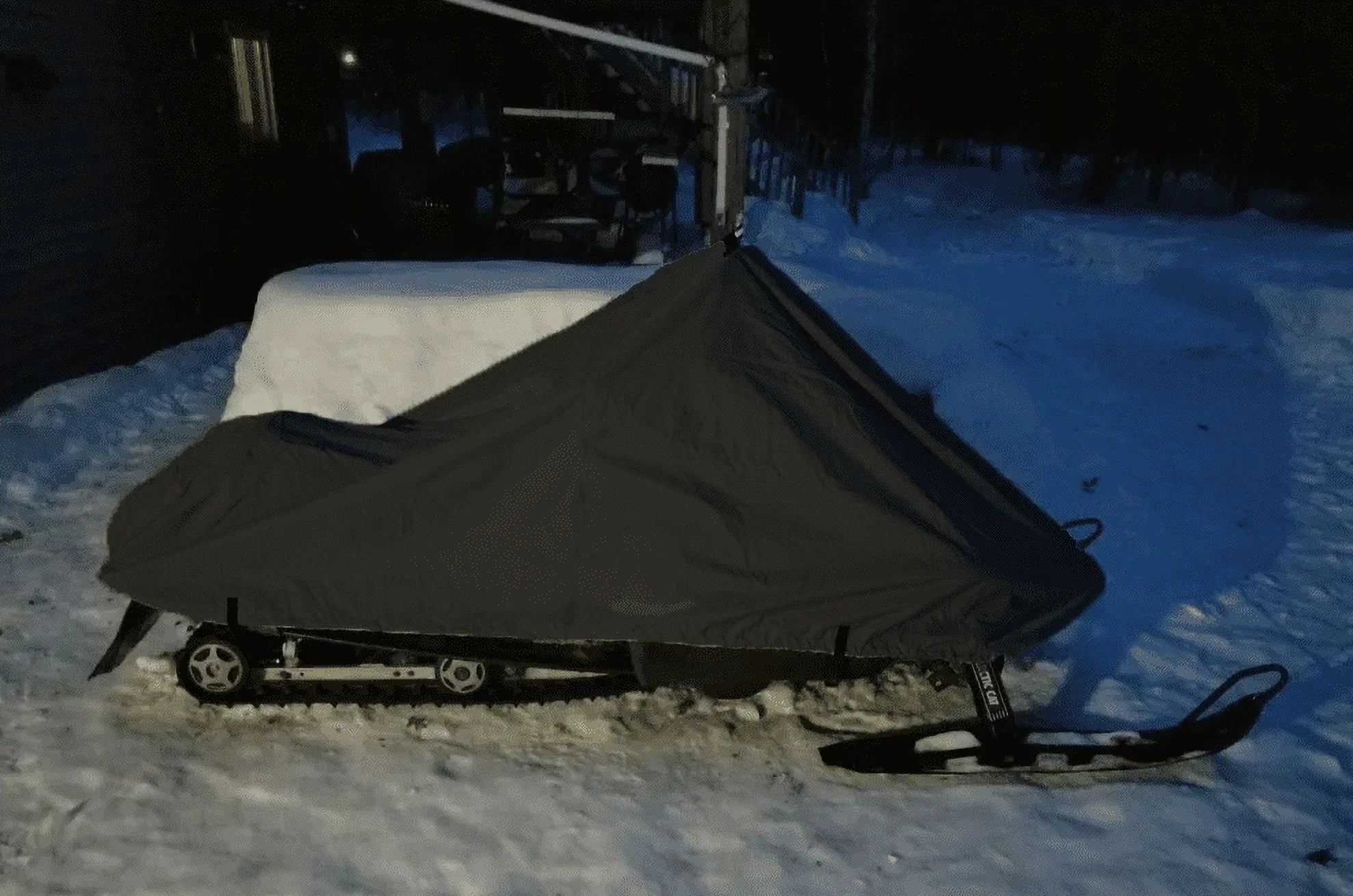 200 Denier Storage Snowmobile Cover Compatible for the 2013-2015 Ski Doo Bombardier Model   - 600 .. Snowmachine Sled. All Black.