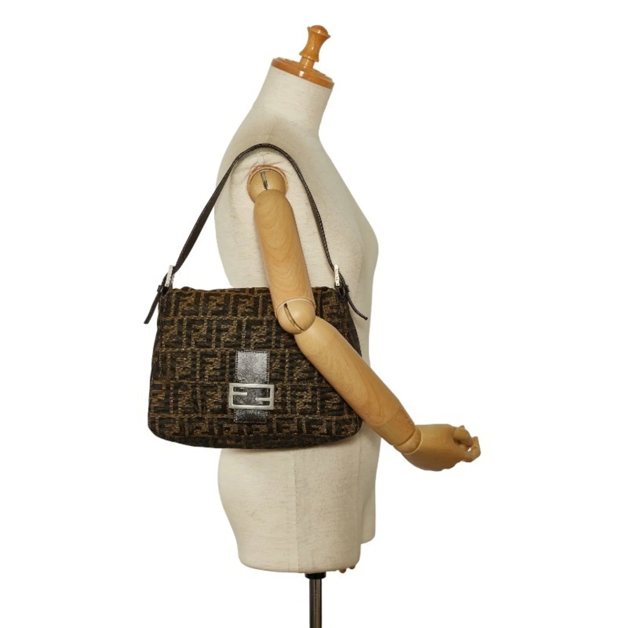 Pre-Owned   Mamma Bucket Bag Brown Canvas Leather Women's (Good)