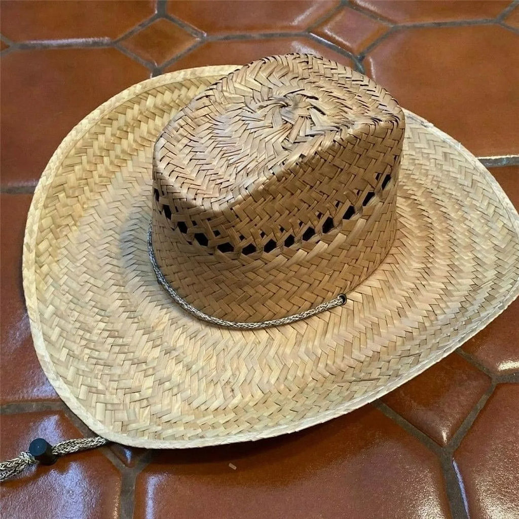 Straw  Sombrero Summer  Cowboy Western    curved - New with box/tags