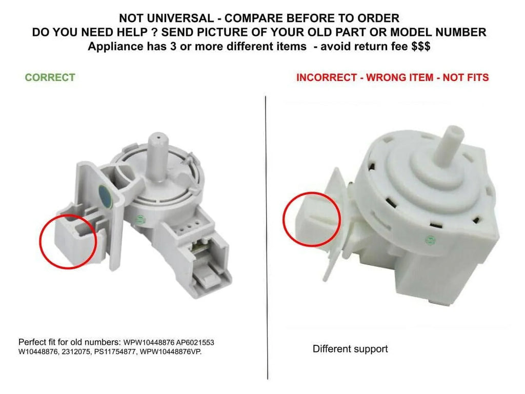 2312075   Washer Water Level Switch 1" � Length Approx. Replacement for and fit with Kenmore Maytag Whirlpool Heavy