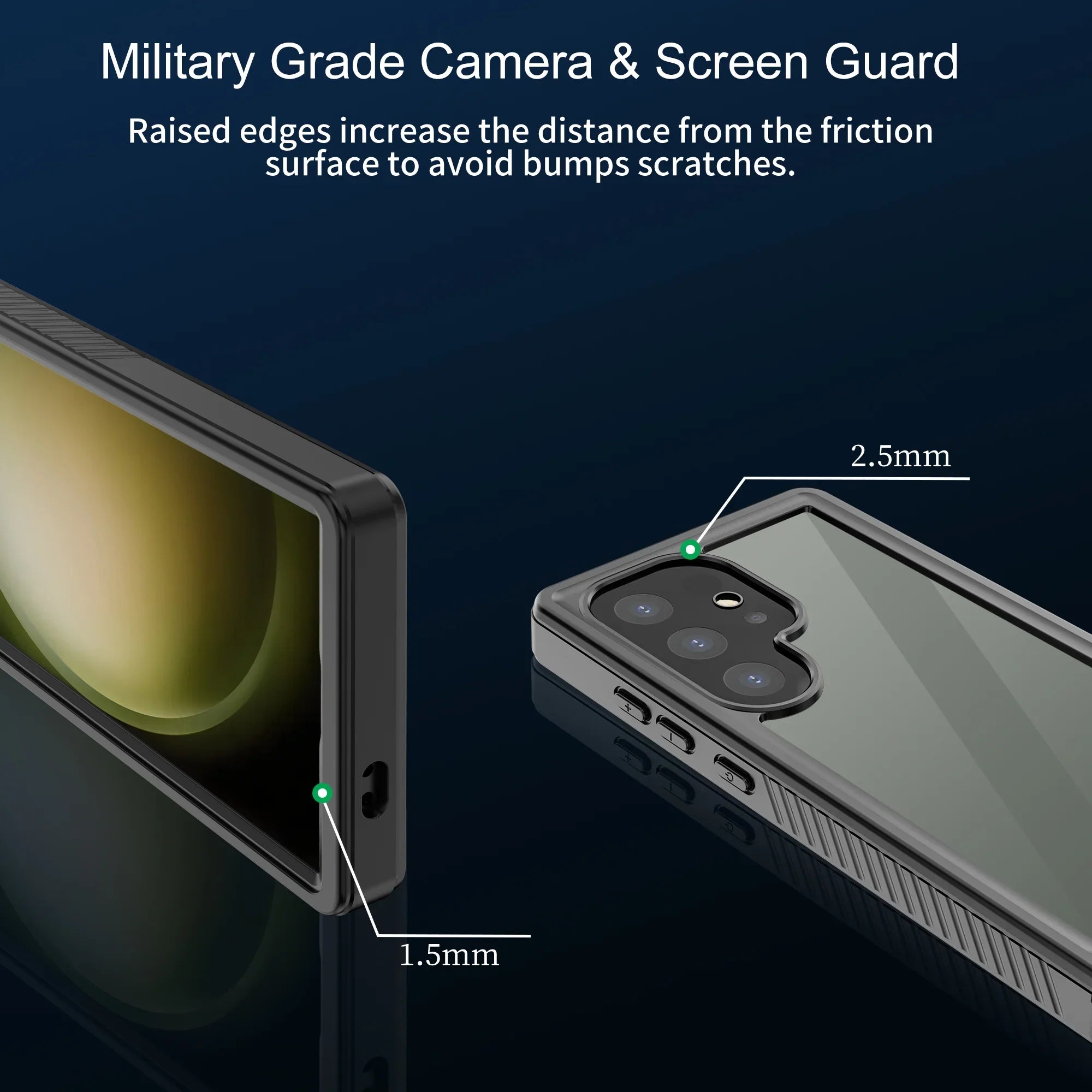 Cowithday Waterproof Case for Samsung Galaxy  Ultra 5G Phone 2024, with Screen Protector 360° Full Body Heavy Duty Military Protection Shockproof  Underwater Cover for Galaxy  Ultra, Black