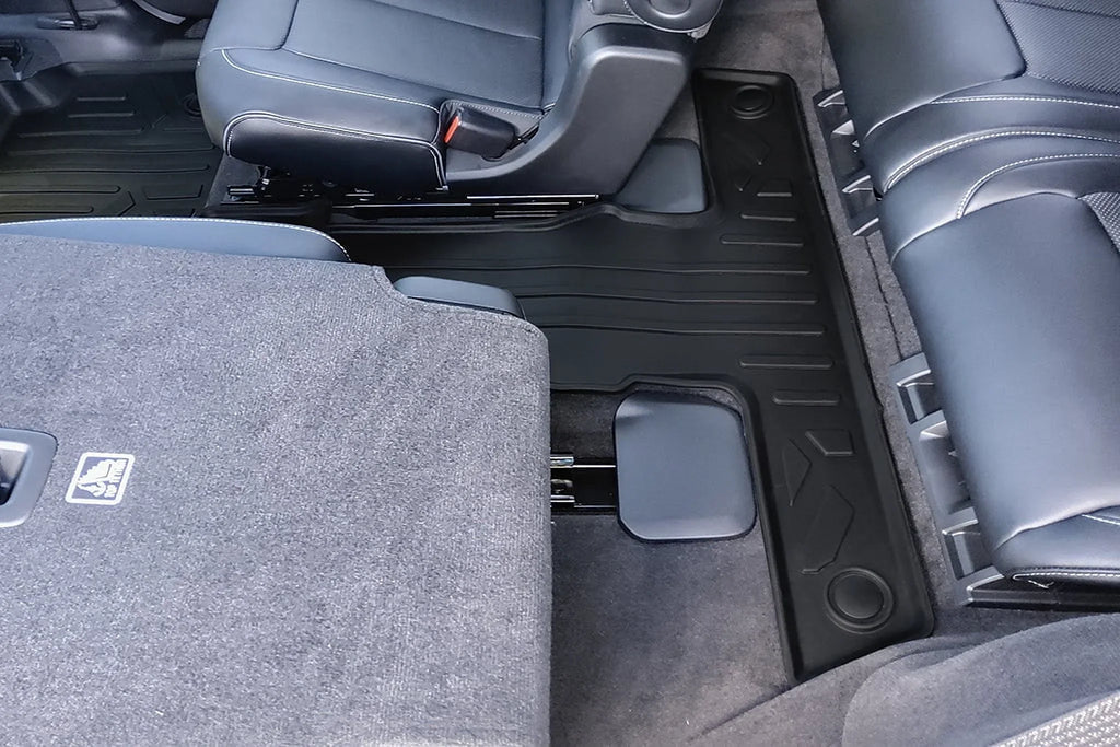 All Weather Custom Fit Black 3rd Row Floor Mat Liner Set Compatible With 2021-2023 Jeep Grand Cherokee  with 2nd Row Bucket Seats With Center Console