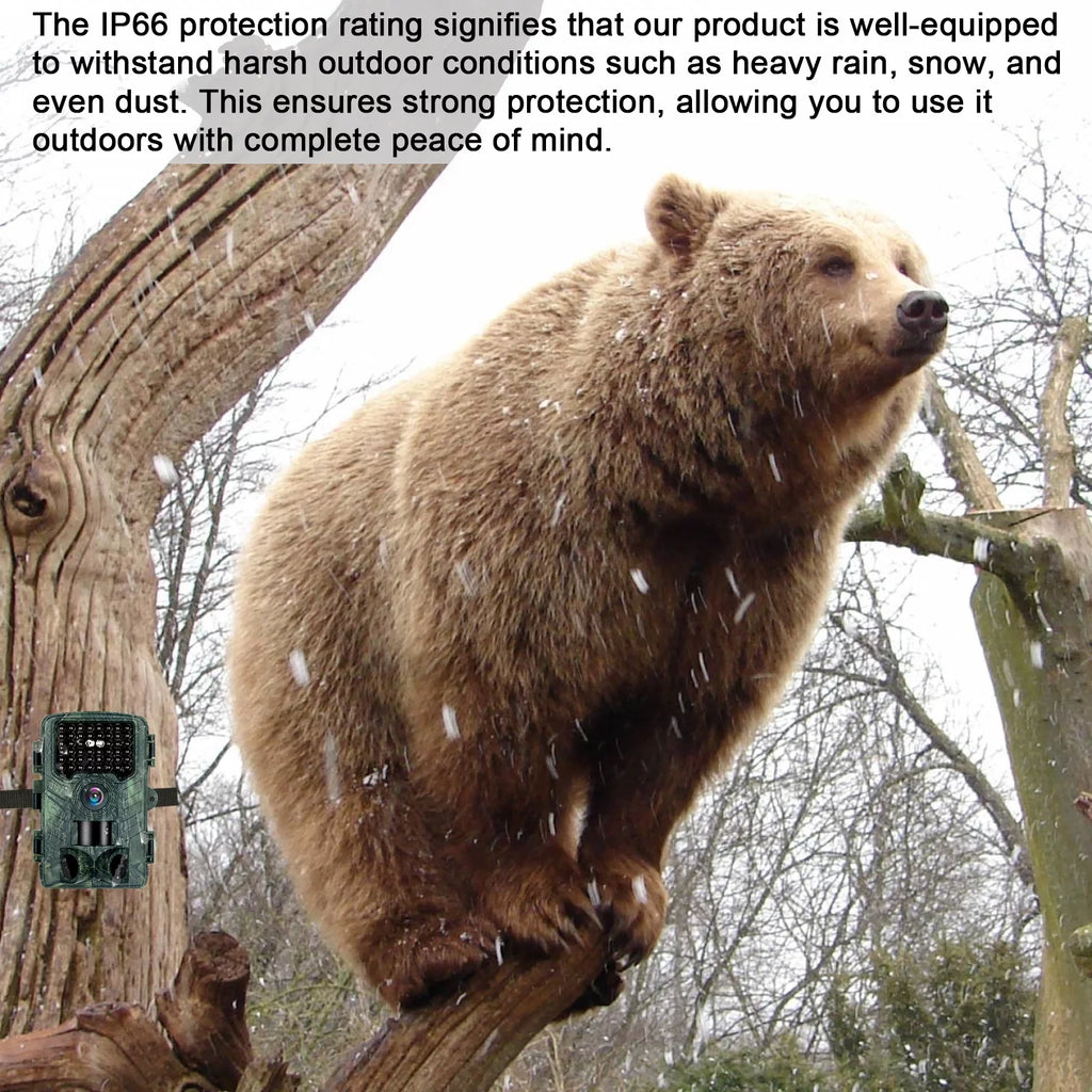 Trail Camera Wifi 4K 48MP Ultra High Definition Game Cameras with Night Vision Motion Activated 120°Wide Camera Lens  Waterproof,Deer Cameras That Send Pictures to Phone(64GB Memory Card)