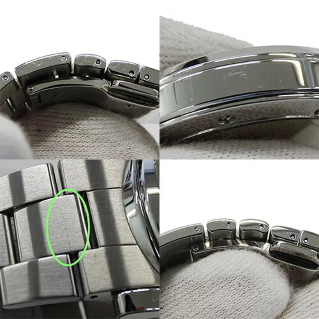 Used Gucci  watch men's  chrono date quartz stainless steel  101M  silver black