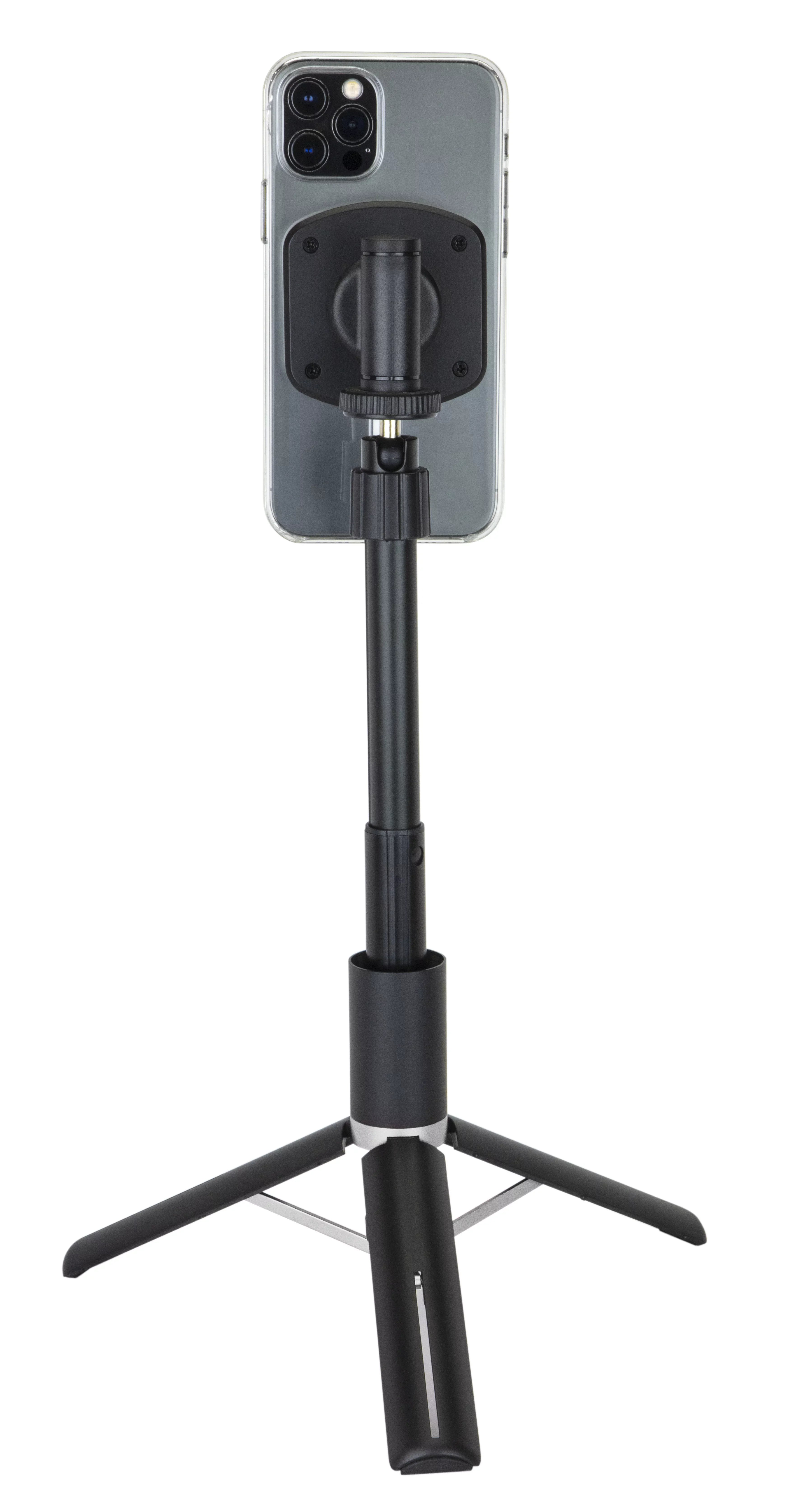 Scosche - MagicMount Pro 2 Tripod/Selfie Stick Phone Mount with Adjustable Arm, Black
