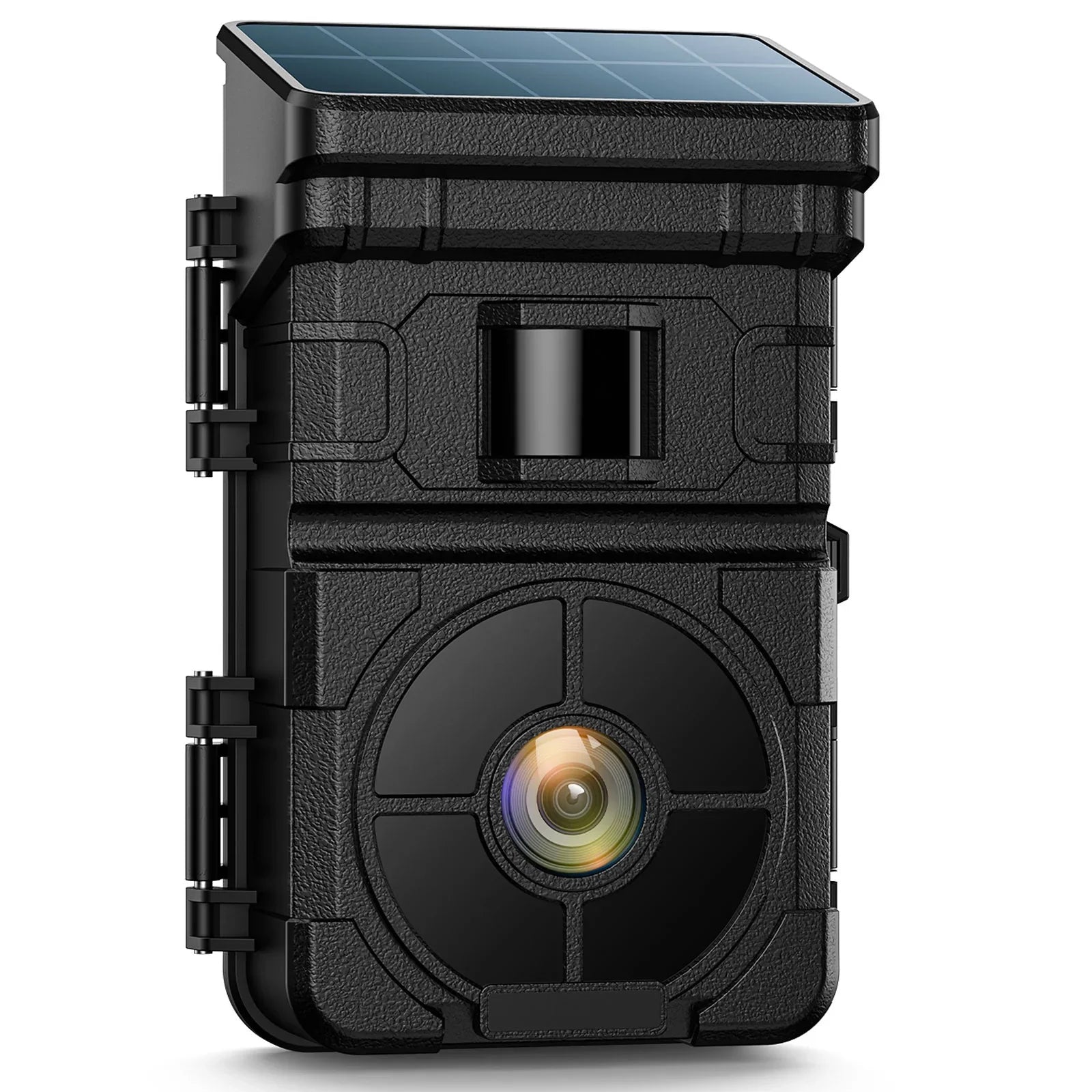 Solar Trail Camera 24MP 1080P Game Camera with 2500mAh Built-in Lithium Battery Rechargeable Night Vision Waterproof  Motion Activated 0.1s Trigger Speed 120°Wide Angle Hunting Cam