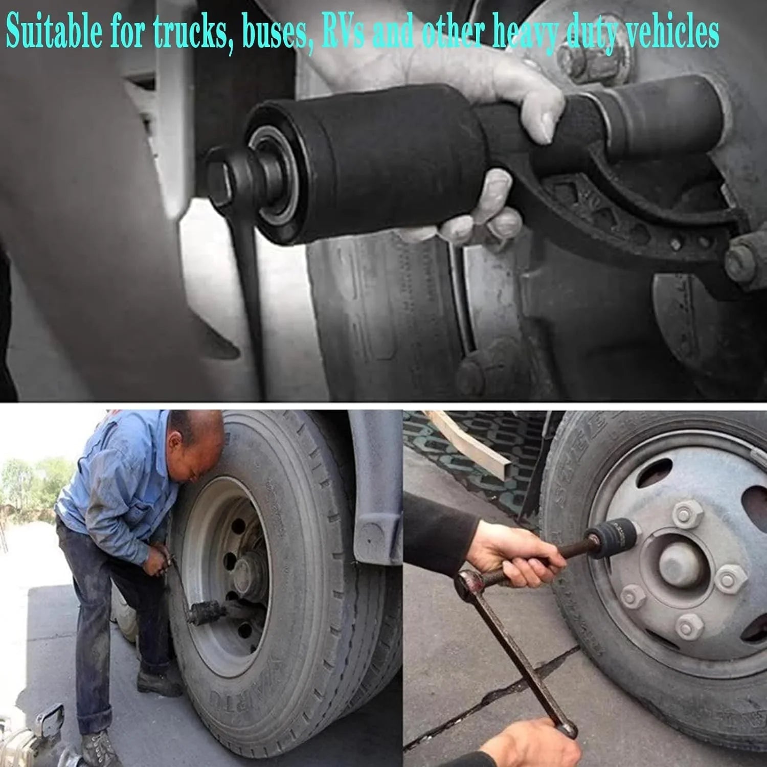 1:58 Heavy Duty Torque Multiplier Set 4800  Lug Nut torque Set Lugnut Remover with Case Labor Saving Tool 8pcs Socket Black
