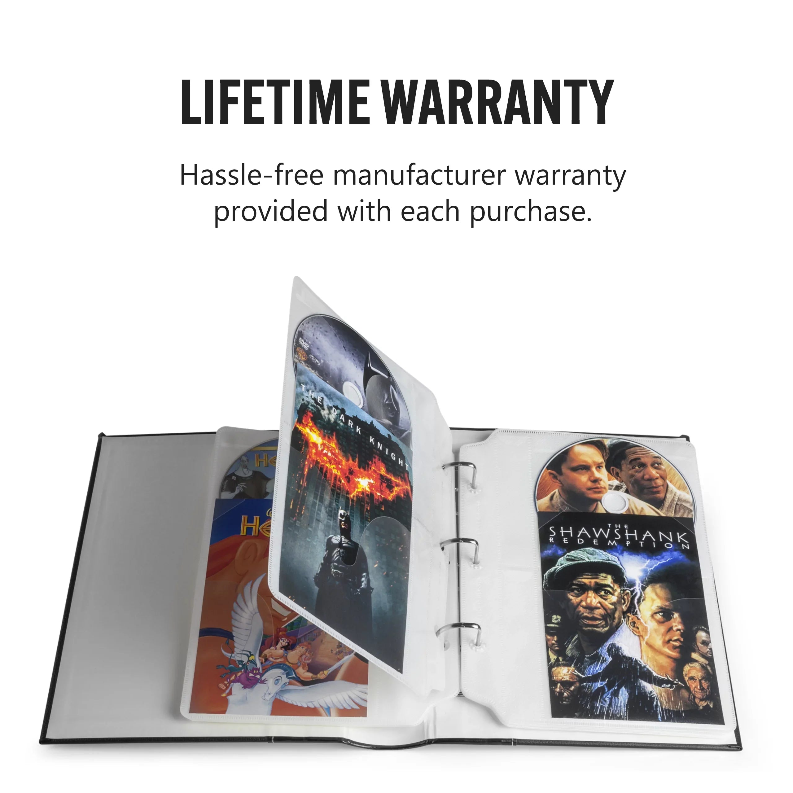 Bellagio-Italia Insert Sheets for / Storage Binder - Holds DVDs, CDs, Blu-Rays & Video Games - Acid-Free Binder Organizer Sheets - 48 Sheets - 6 Pack