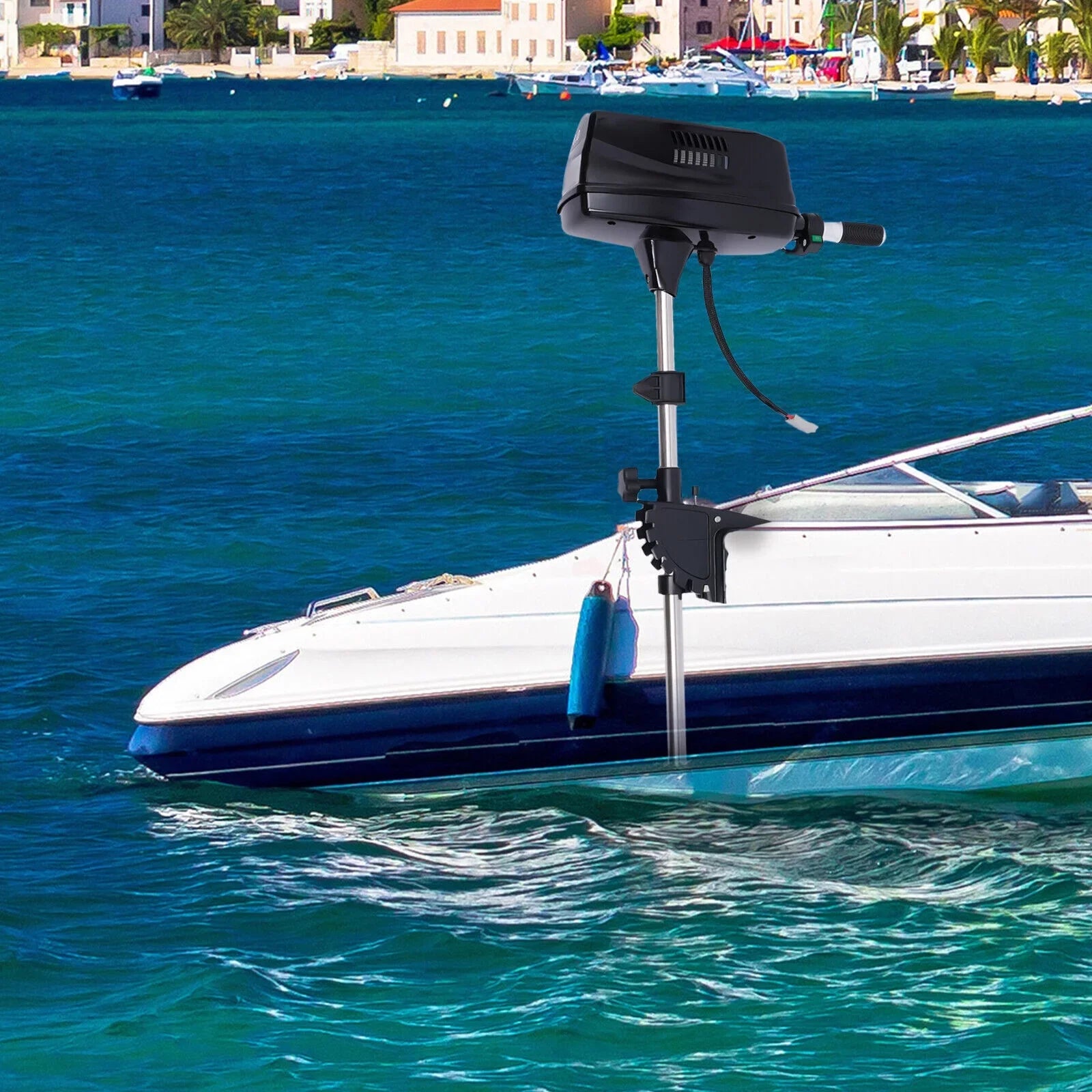 TOOL1SHOoo 48V Electric Outboard Engine with 8 Horsepower and 2200W for Aquaculture Fishing Outdoor Adventure