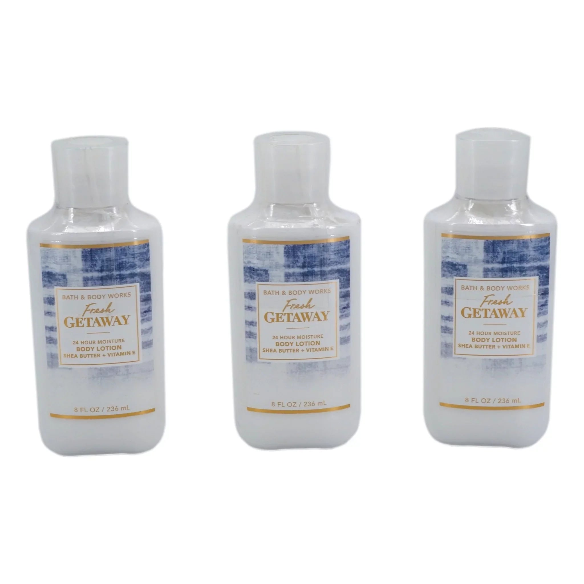 Fresh Getaway Body Lotion (3 Pack, 8 oz ea) Super Smooth 24 Hour Moisture Body Lotion With Shea Butter Vitamin  Coconut Oil Dermatologist Tested