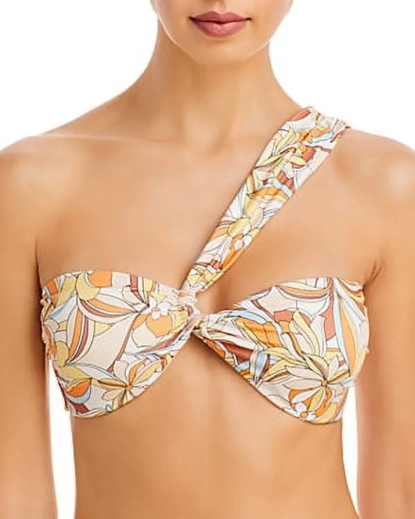Space Women's Asymmetric Swim Top Separates Swimsuit (, Soulshine Floral)