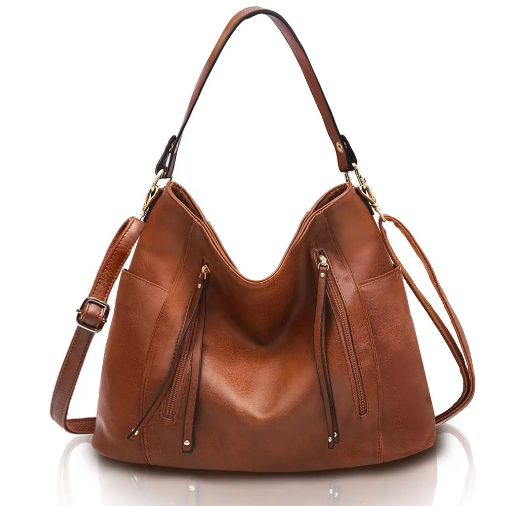 Women's Hobo Purse Vegan Leather Handbag Fashion Cross Shoulder Bag (Birthday, Valentine's Day, Mother's Day, Christmas, Graduation Gift)