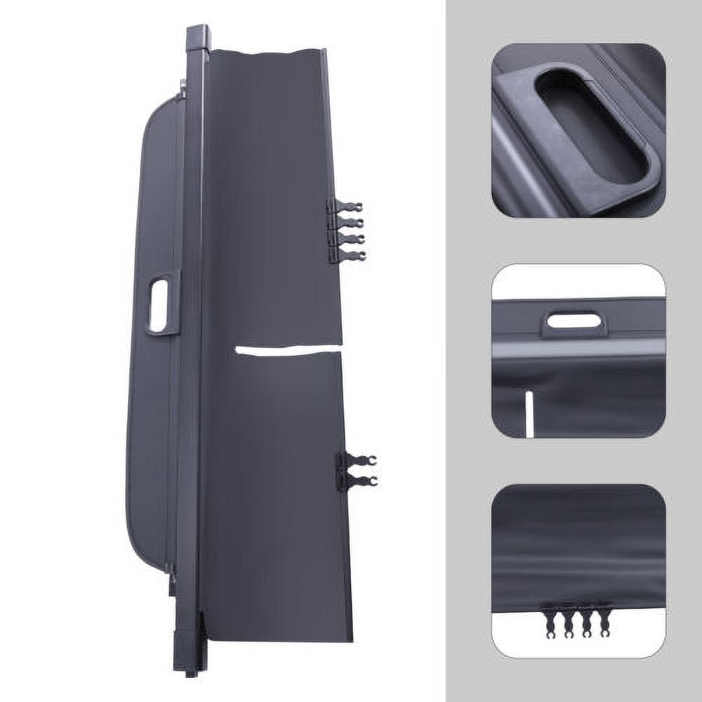 Retractable Cargo Cover For 2019-2021 Jeep Cherokee Trunk Tonneau Security Shade