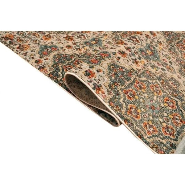 Blossom Echo Vintage Door Mat 2 ft. by 3 ft. 5' x 5' 5' Round Indoor Living Room, Bedroom, Dining Room