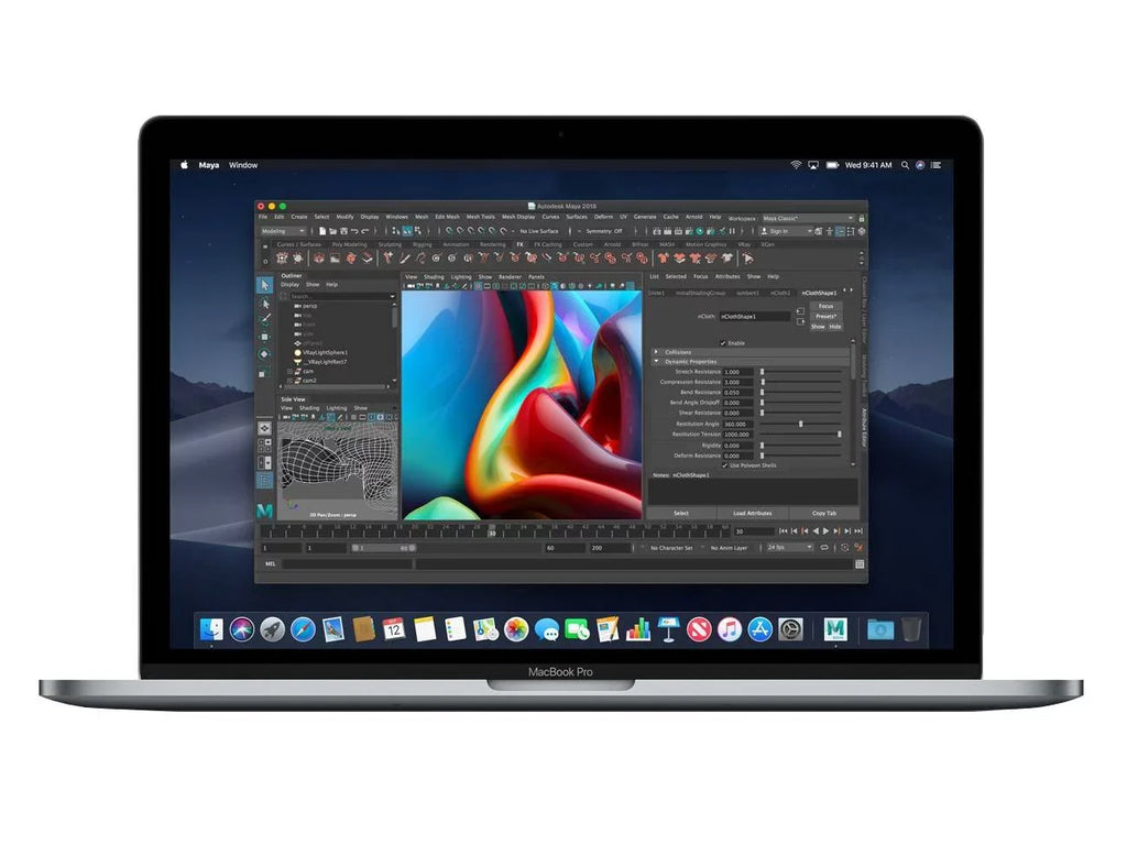 Apple  Grade Macbook Pro 15.4-inch (Retina, Silver, Touch Bar) 2.2Ghz 6-Core i7 (Mid 2018) / 1TB  16GB Memory 2880x1800 Display Mac  Sierra Power Adapter Included