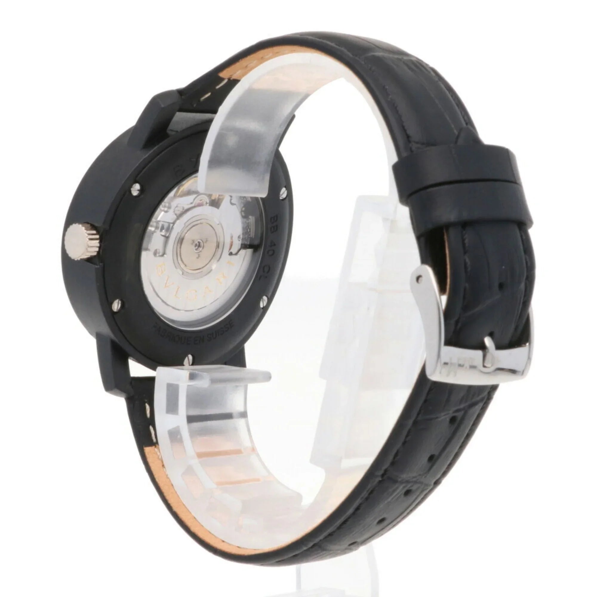 Pre-Owned Bvlgari  carbon watch  self-winding men's (Good)