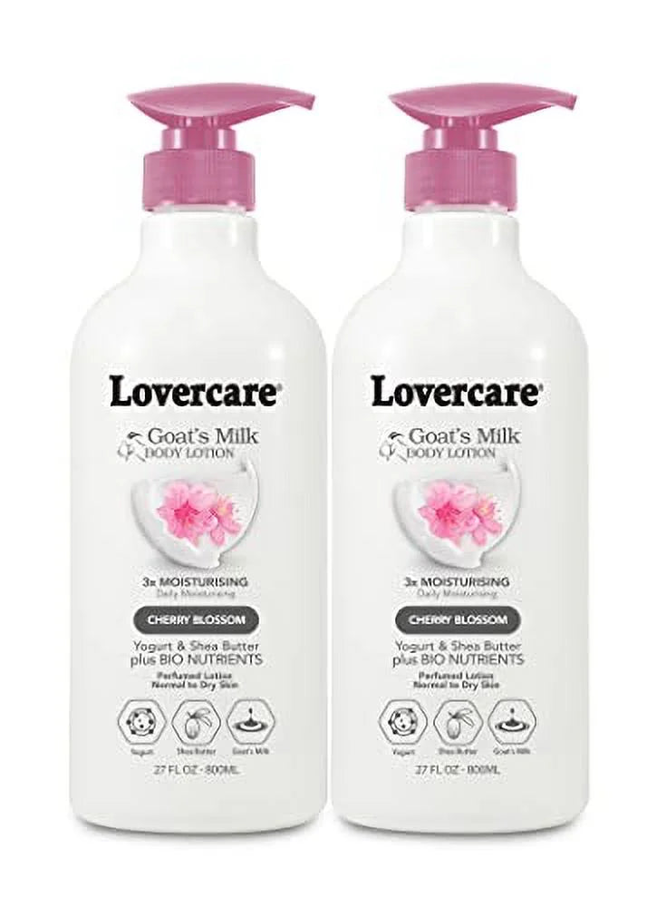 Lovercare Goat Milk Body Lotion for Dry Skin Cherry Blossom 27.05oz (800ml) - 2-