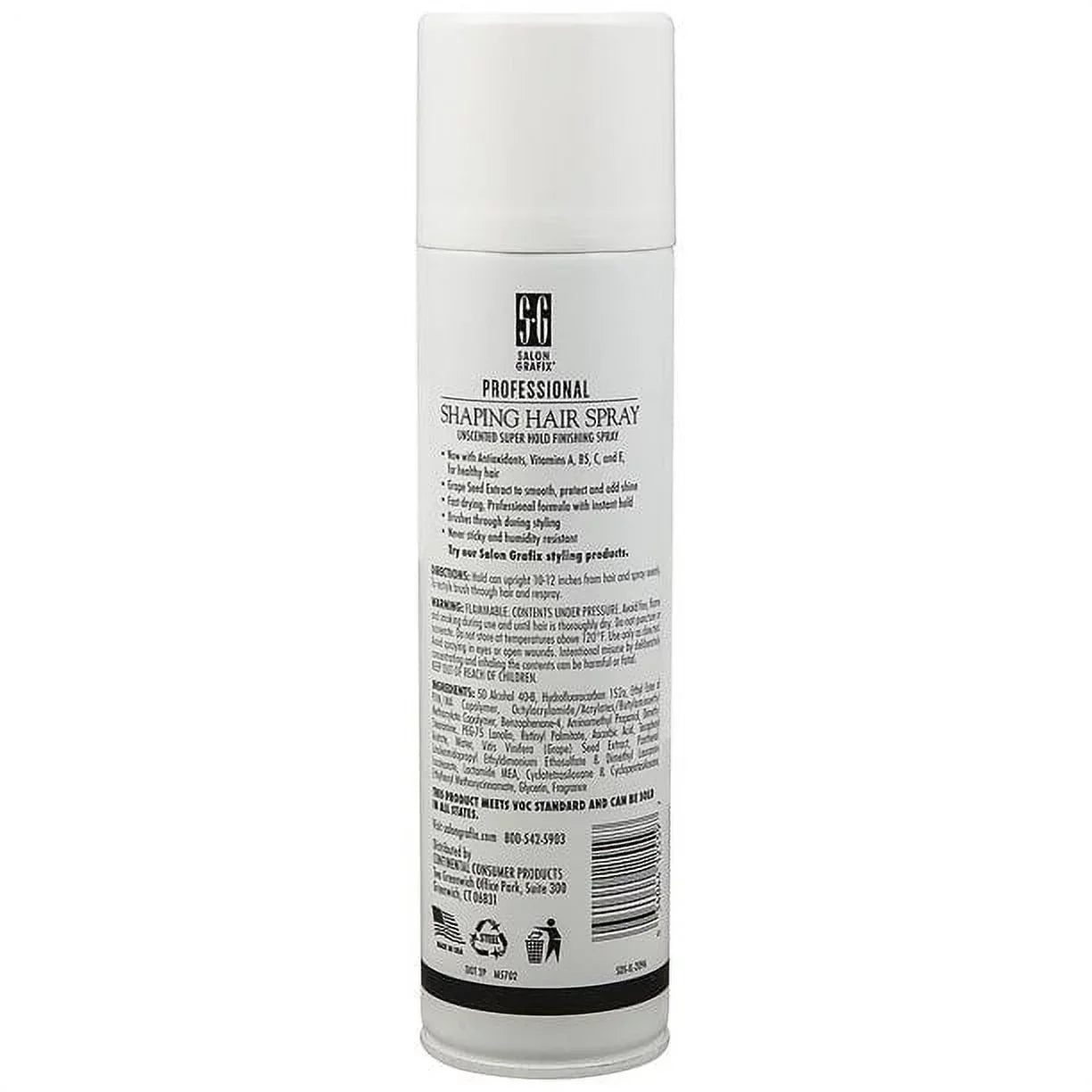 Salon Grafix Shaping Hair Spray Super Hold Unscented,10 oz (Pack of 6)