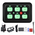 Geloo 6 Gang Switch Panel Toggle Switch Pod Multi-Function Offroad Switch Box Blue  Switch Panel Circuit Control Relay System for Car Truck