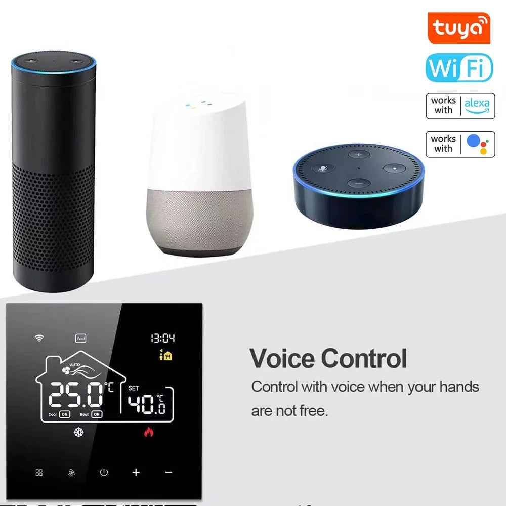 Docooler WiFi Indoor Thermostat for Central Air Conditioning Floor Heating Digital Display Mobile App Control