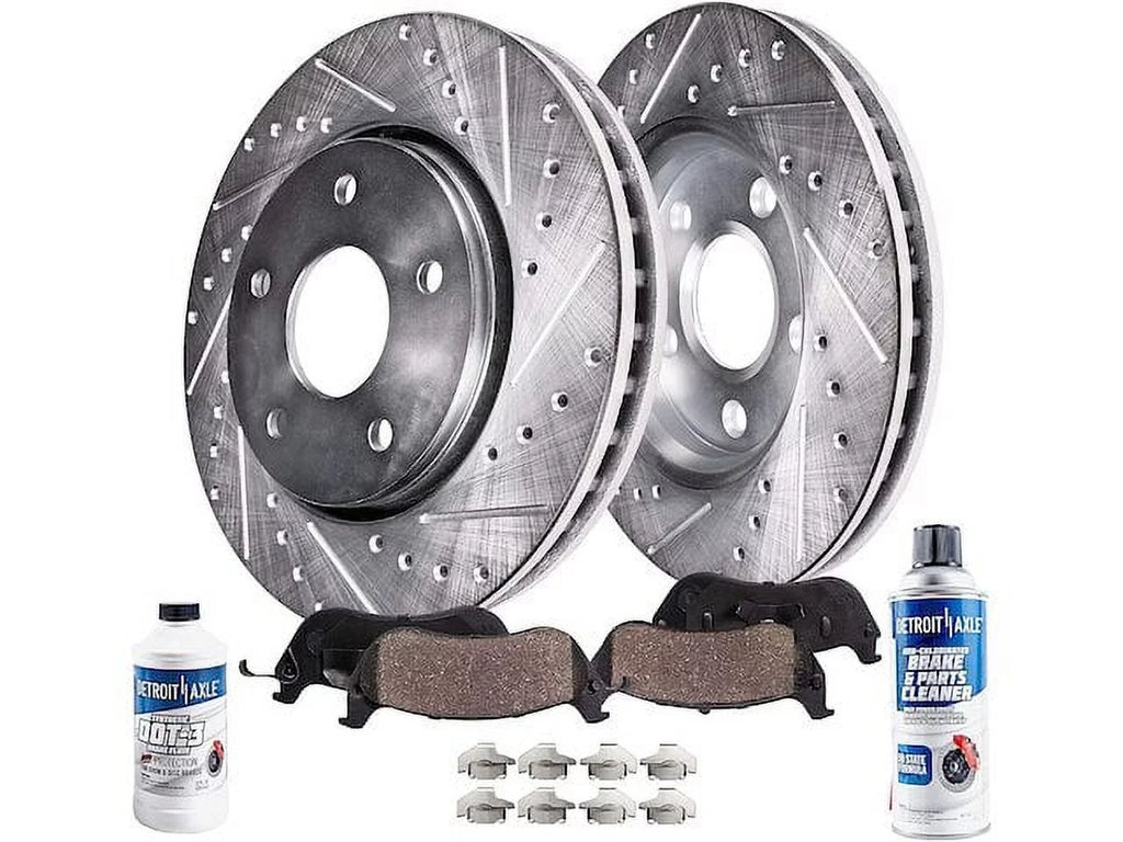 Front Brake Pad and Rotor Kit - Compatible with 2017 - 2020 Chrysler Pacifica 2018 2019