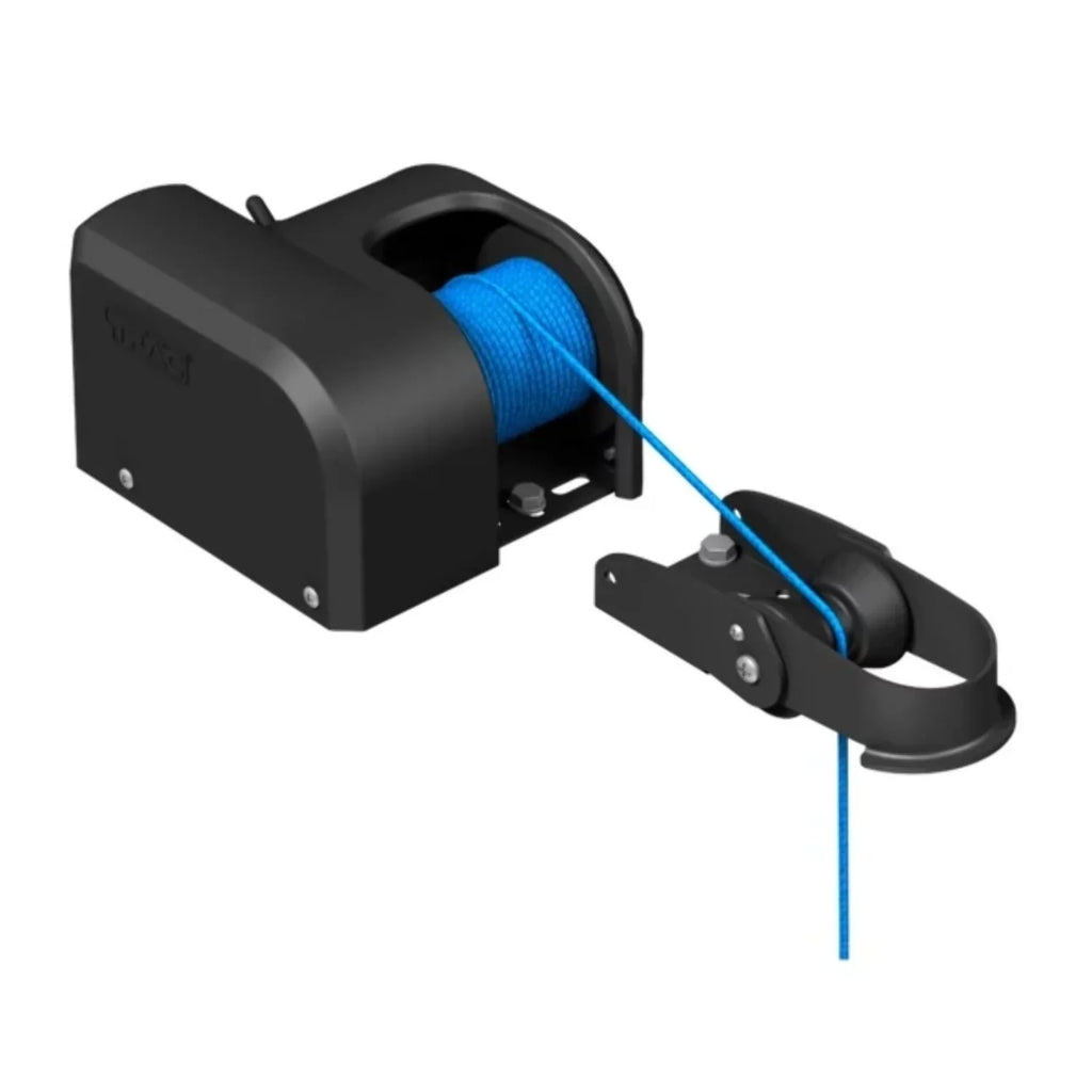 Camco  Outdoors AnchorZone 20 Electric Anchor Winch | Features a High-Efficiency 12-Volt  All-Steel Gear Motor, 100-Feet of Pre-Wound Braided Rope, and has a Max Capacity of 20lbs (69000)