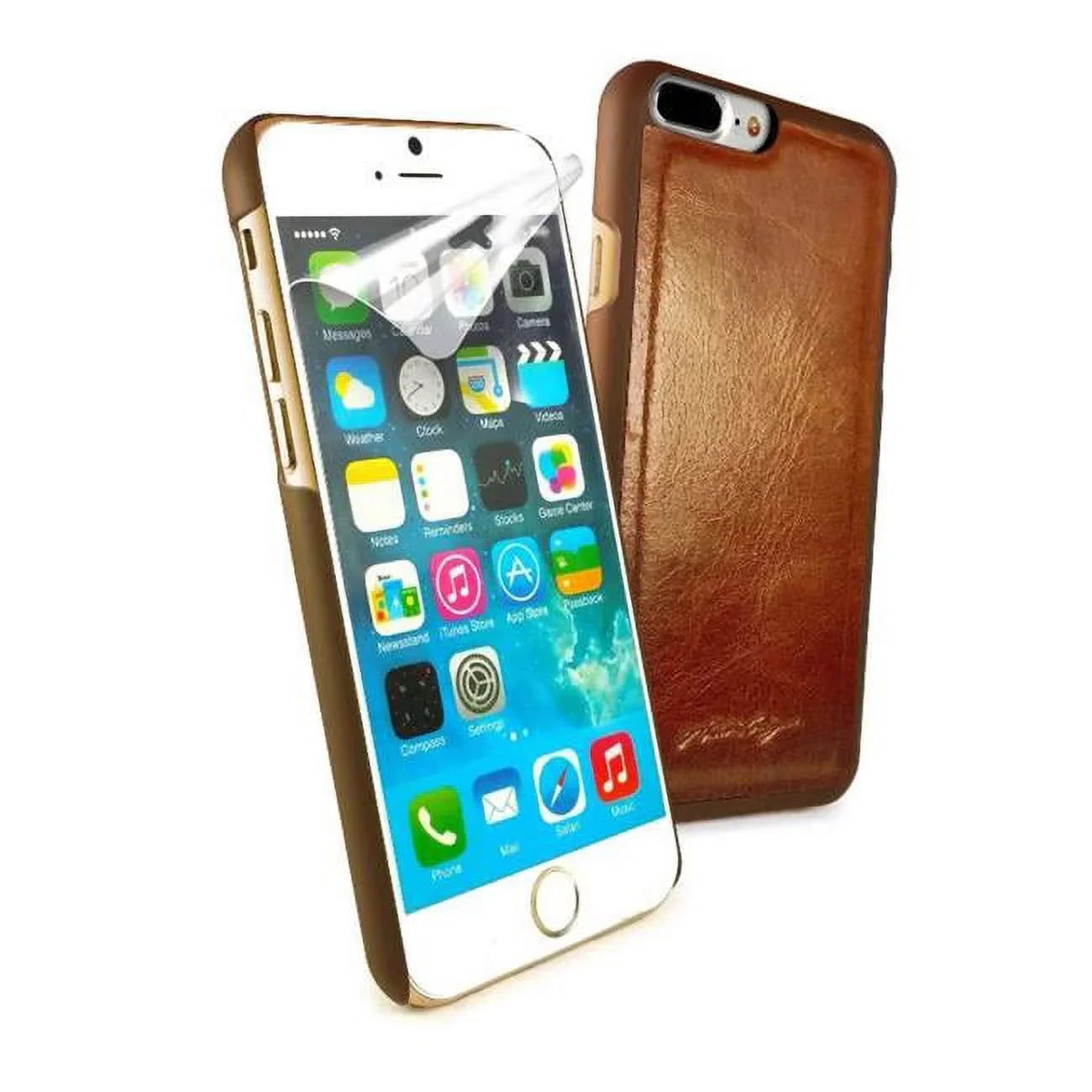 '-70 Alston Craig Genuine Vintage Leather Replacement Magnetic Shell for iPhone 7, Brown