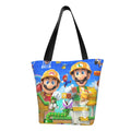 Game Mario Bros Luigi Women's Tote Bag Large Capacity Shoulder Handbag For Travel Beach Shopping Business Work School