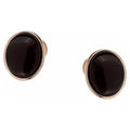Stud Earrings with Cherry Color Baltic Amber in Gold-plated Sterling Silver 3796